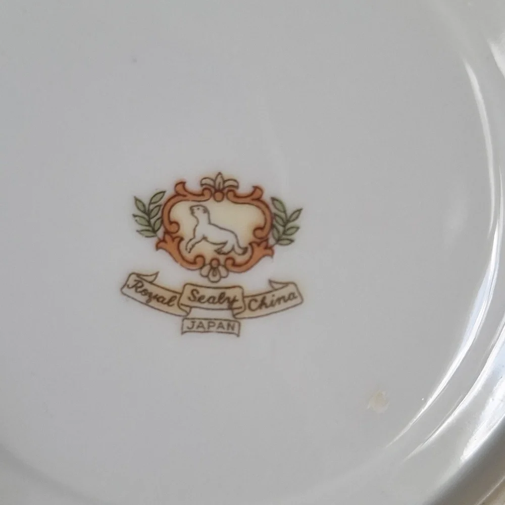 Vintage Porcelain Royal Sealy China Japan Teacup And Saucer Yellow Roses - Picture 8 of 10